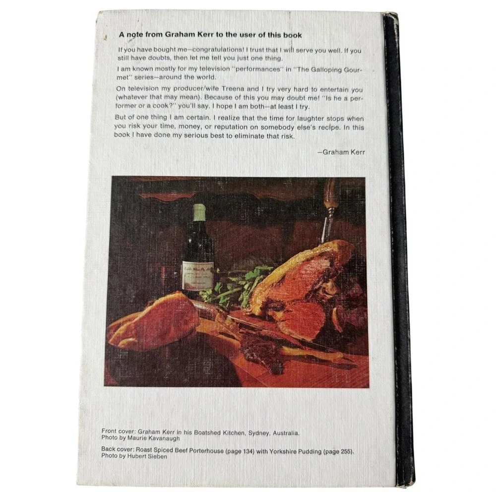 Graham Kerr Cookbook Galloping Gourmet Vintage 1960s MCM Retro Kitchen Hardcover